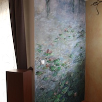 Malowidło ścienne nawiązujące do twórczości Moneta, wnętrze prywatne (2012)